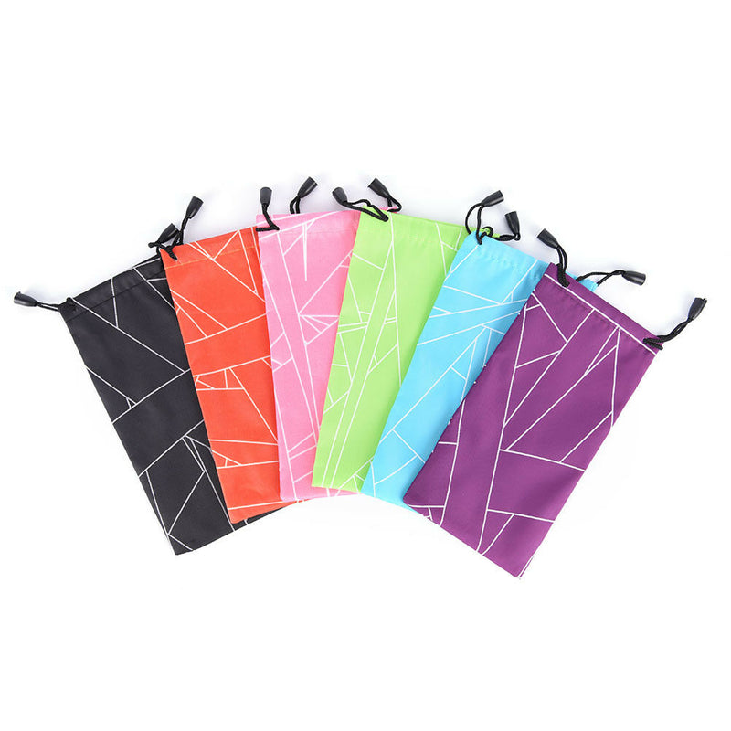 5Pc Sunglasses Bag Pouch Soft Cloth Cleaning Optical Glasses Case Random JCA Kw