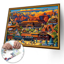 1000 Pieces DIY Canyon Village Puzzle Educational Learning Assembling Toys