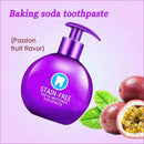 1 Bottle Stain-Free Teeth Whitener Toothpaste Bak-Ing Soda Stain Removal Wh