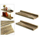 2pcs Rustic Wood Floating Shelves Farmhouse Wall Shelves for Bathroom Office