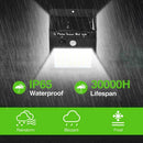 100 LEDs Waterproof Solar Power PIR Motion Sensor Wall Outdoor Garden Lamp X5G9