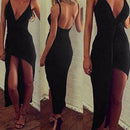 BlackSexy WomenBandage Backless MaxiDressSummer Beach Nightclub Cocktail M  A