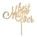 Wood Cake Toppers Best Mom Ever Cake Decorations Party SuppliES