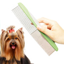 Stainless Steel Teeth Styling Home Dog Comb Single Row Removes Tangles Knots