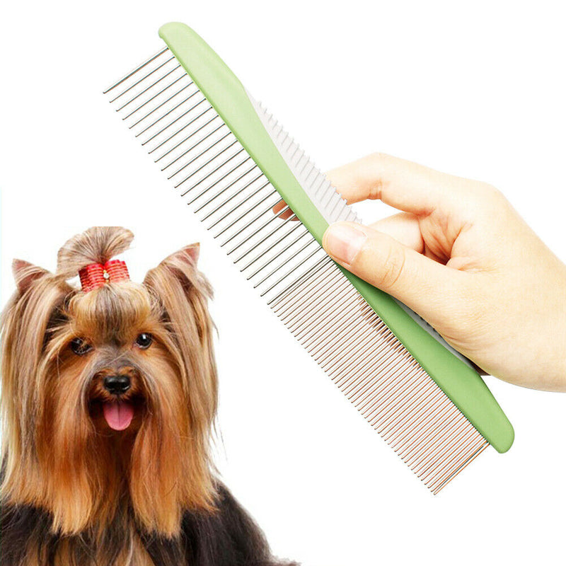Stainless Steel Teeth Styling Home Dog Comb Single Row Removes Tangles Knots