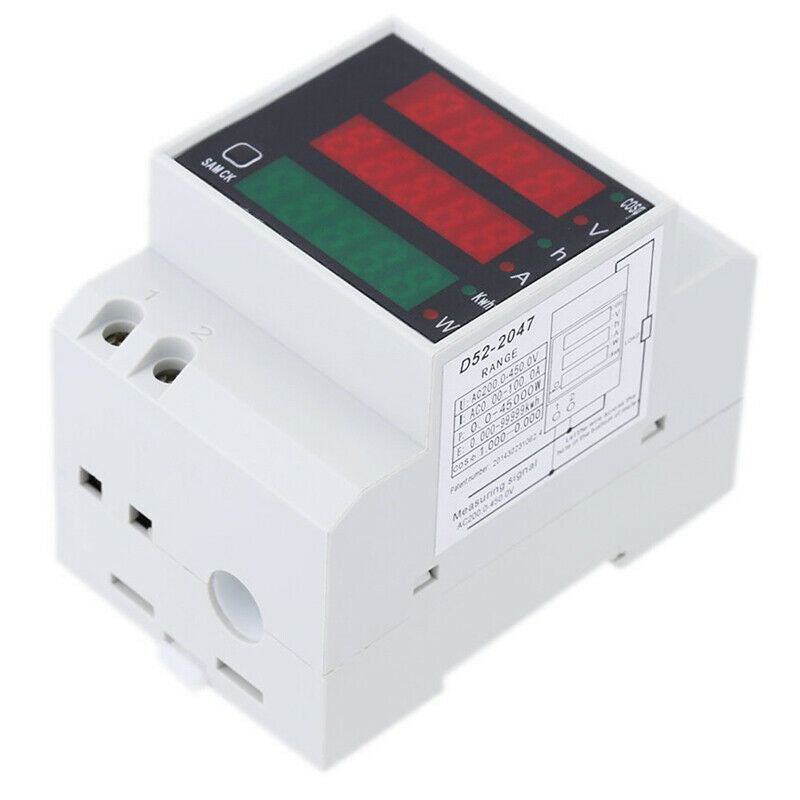 200-450V Multifunctional Ampere meter Digital DIN Rail Current Ampere meter A8U7