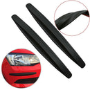 2 Black Carbon Fiber Texture Anti-rub Protecto Car SUV Bumper Edge Guard Stri BX