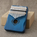 17 Keys Wooden Kalimba Mahogany Thumb Piano Percussion Instrument (Blue)