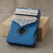 17 Keys Wooden Kalimba Mahogany Thumb Piano Percussion Instrument (Blue)