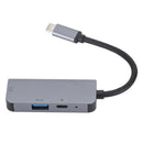 Portable 4K HDMI 87W USB-C 5Gbps USB3.0 Adapter 3 in 1 USB Type-C HUB Converter