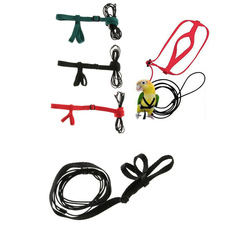 2 Pcs Durable Anti-Bite Cotton Pet Parrot Traction Rope,S+XS