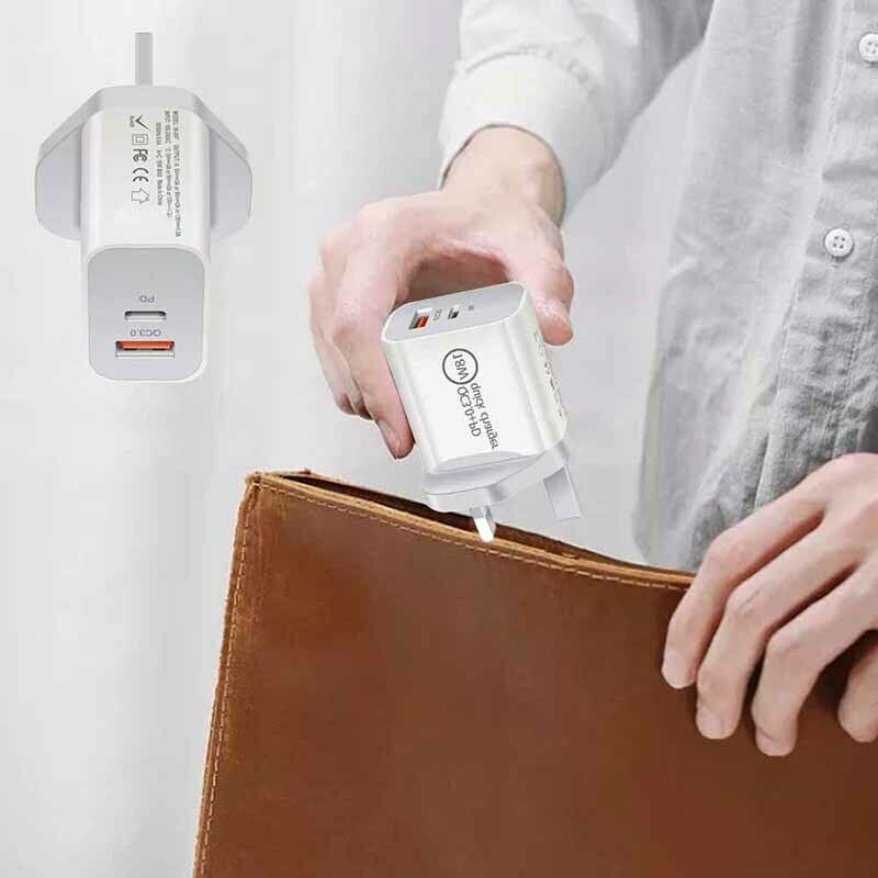 QC3.0 18W UK Pin USB Fast Quick Charge 3.0 Travel Wall Power Adapter Charger