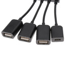 Type-C Male To Female Micro USB 3USB2.0 Port OTG Cable For Smartphone Tablet