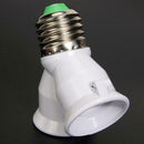 2 in 1 E27 Lamp Socket Splitter Adapter Light Bulb Base Stand Holder A