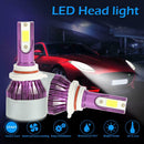 1 Pair COB LED Car Headlight Bulbs 72W Headlamp Fog Light Purple (9006) A