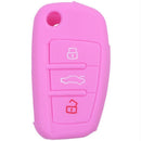 3 Button Silicone Flip Remote Key Case Cover Fob Car For AUDI A3 A4 A6 TT Q