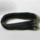 10Pcs Black PU Leather Cord String Rope Lobster Clasp Necklace For DIY s G8U9