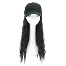 Fashion Women Long Curly Hair Full Wig Baseball Cap Hat Wigs Wavy Long Daily Wig