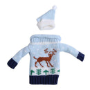 Knitting Christmas Wine Bottle Cover Set Sweater With Hat(Elk)