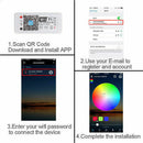 Wireless Alexa Voice App W/IR Remote Controller For RGB 5050 LED Strip Light ST