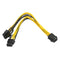 20cm 6 Pin to Dual 8 Pin PCI Power Splitter Cable VGA PCI Express Adapter