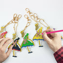 5pcs/set DIY Full Drill Diamond Painting Girls Keychain Embroidery Craft