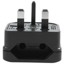 Euro 2 Pin to 3 Pin Converter Plug Adapter Black