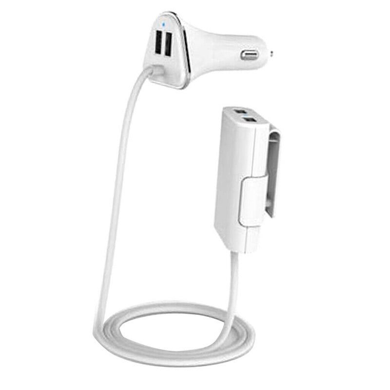 Dual USB Cigarette Socket Lighter Car Charger with 2 Ports USB Adapter White