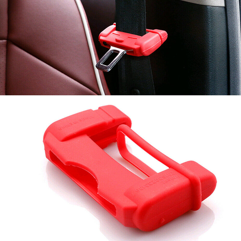 Red Car Seat Belt Buckle Silicone Cover Clip Anti Scratch Covers Car Accessories