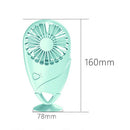 Mini Hand-held Suction Cup Desktop Fan Portable Pocket Small Fan (Green)