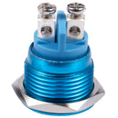 16mm Flush Mounted Momentary SPST Blue Stainless Steel Round Push Button Sw Q5X7