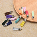 20x Mixed Leather Tassels Earrings Charm Pendant DIY Jewelry Making FindingsJR