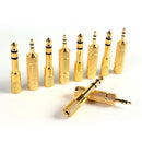 2pcs 3.5mm to 6.5mm 6.5mm to 3.5mm Male to Female Adapter Cable Converter