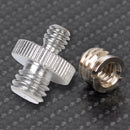 3 in1 1/4" 3/8" Tripod Screw to Light Stand Umbrella Holder Camera Adapter