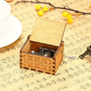 Retro Wooden Hand Cranked Music Box for Birthday Gift Household Party Decor