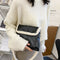 Retro Splicing Leather Plush Chain Tote Autumn Women Shoulder Messenger Bag