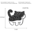Cartoon Brooch Enamel Pin Metal Cute Collar Wild Cartoon Tiger Squatting BacA6O9