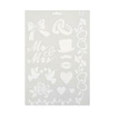 Heart Bowknot Theme Plastic Hollow Ruler Template DIY Photo Album Draw Tool
