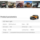 48W LED WORK LIGHT BAR Spot Lamp For OFF-ROAD 4WD SUV ATV LAMPS CAR K2U2