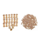 120 Pieces Useful Natural Color Wooden Empty Spools Wood Bobbins for Thread