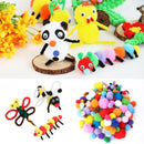 New 200Pcs Assorted Colors Craft Pom Poms Creative Making Hobby Supply DIY Tools