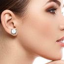 6pairs/set Elegant Rhinestone Beads Earrings Women Flower Leaf Ear Stud Jewelry