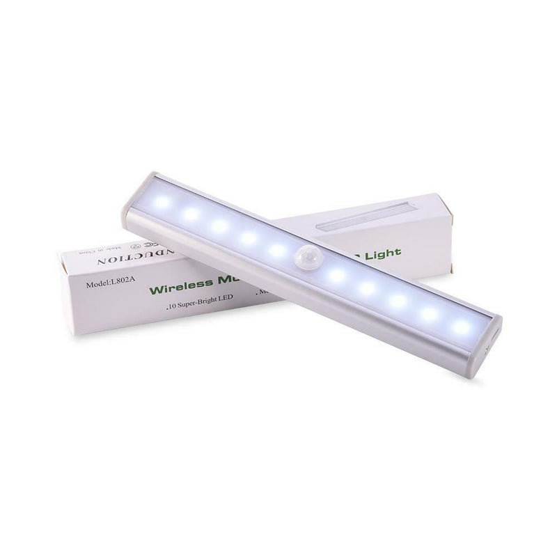 10 LED Cabinet Light LED Wardrobe Light Body Sensor Light LED Night Light White