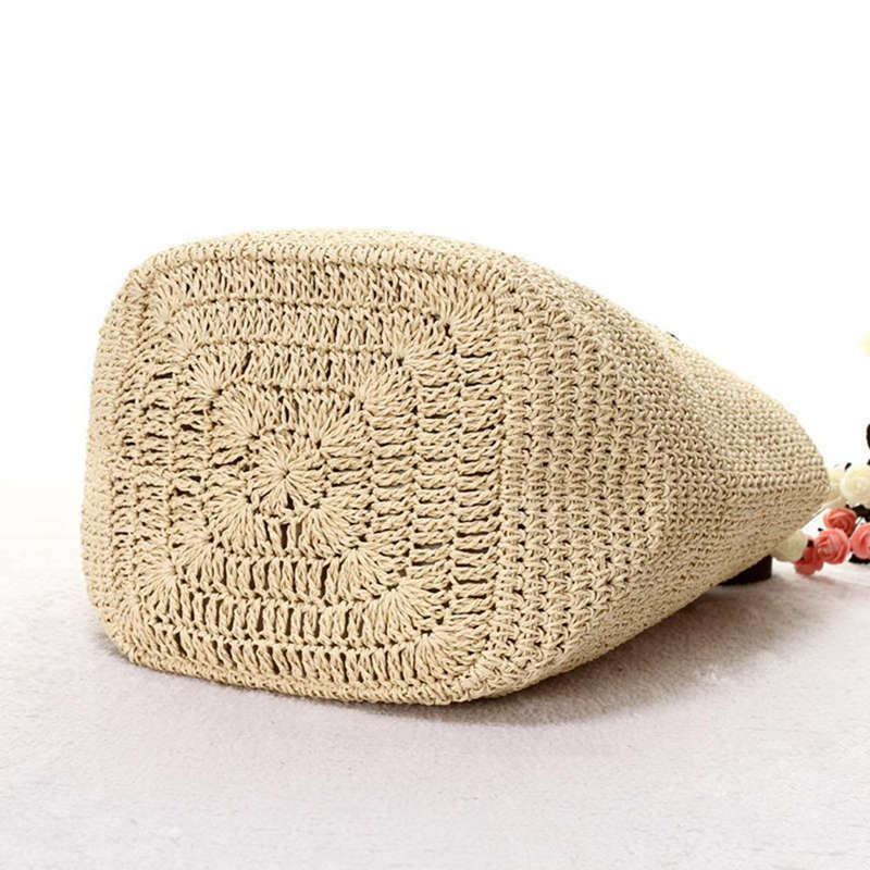 Women'S Handmade Straw Braided Bag Woven Bag Natural Fashionable Outdoor Ha O6I8