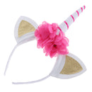 Unicorn Horn Headband Fancy Dress Adults Girls Party Flower Hairband Red