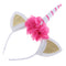 Unicorn Horn Headband Fancy Dress Adults Girls Party Flower Hairband Red