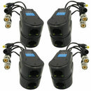 1X(4 Pair Passive Video/Power Balun Upgraded 1080P-5Mp Bnc To Rj45 Long Dis