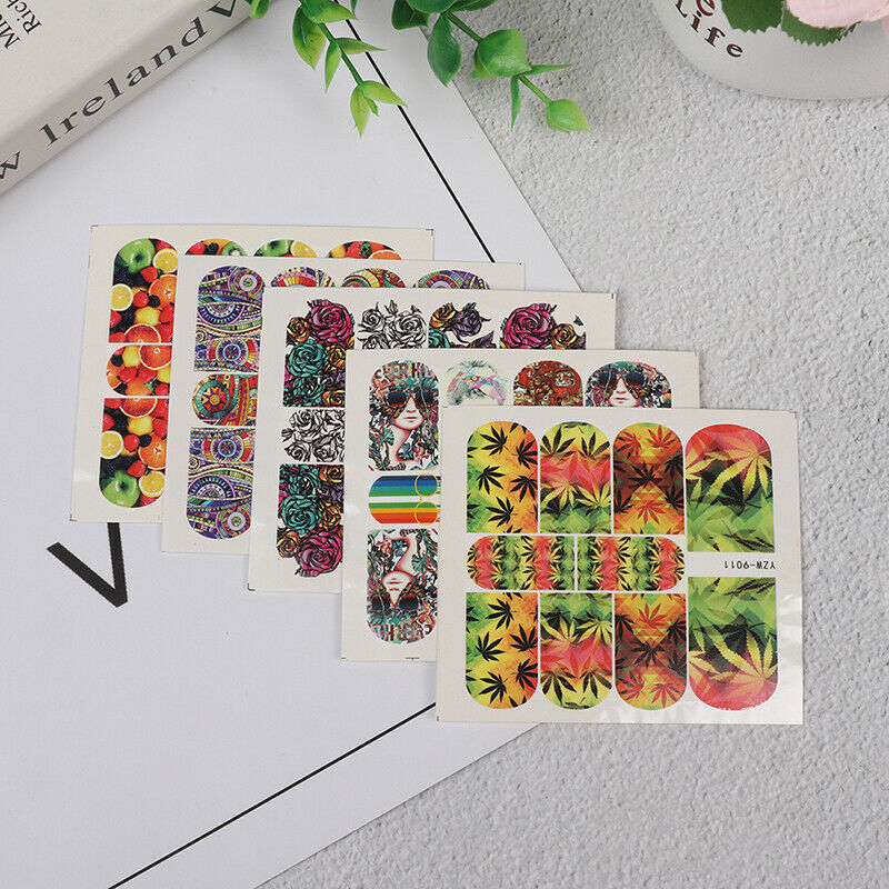 5pcs Mixed Stickers For Nails Abstract Manicure Nail Art Decoration Stic Hn