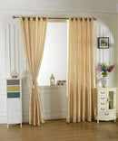 100x250cm Door Window Curtain Drape Panel Sheer Valance Divider Punch Beige