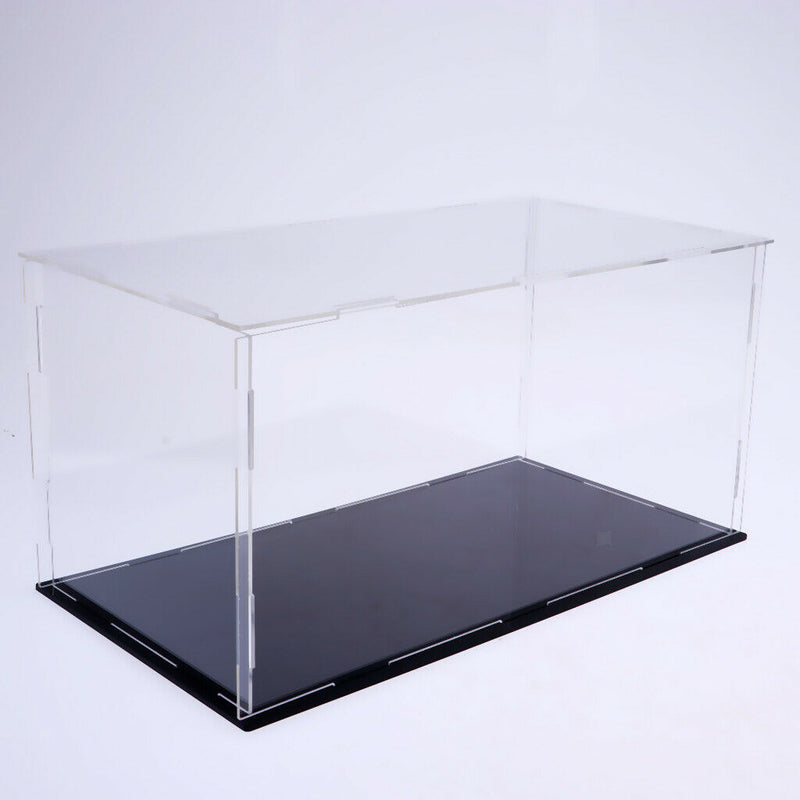 36x16x16cm Acrylic Display Case, Black Gloss Base, Dustproof, Assembled Box